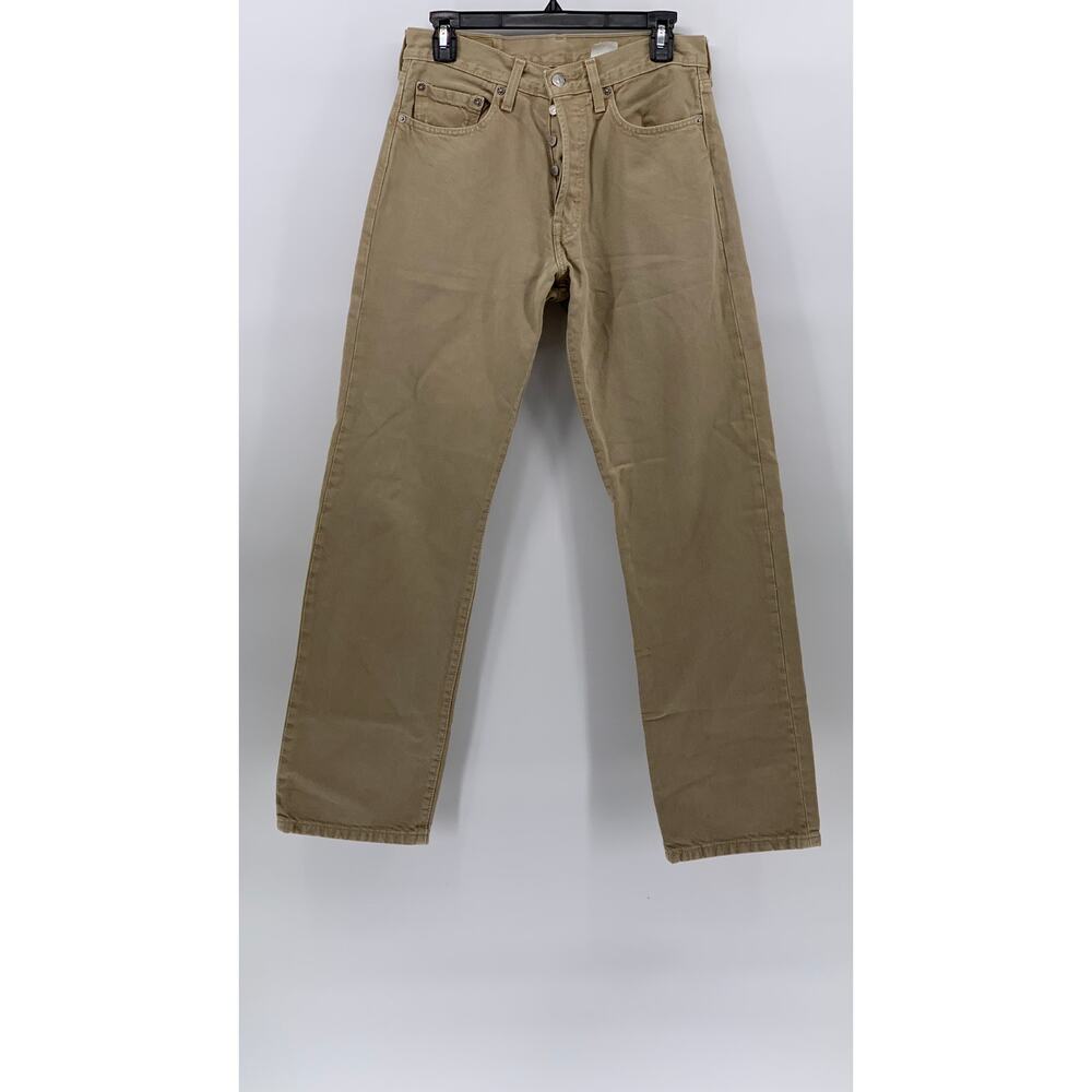 LEVI'S Men's Tan Denim Y2K 501 Regular Straight Leg Five-Pocket Jeans SZ 31X32